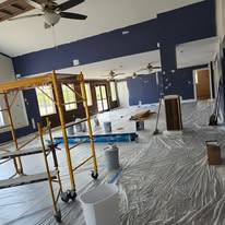 Before: S&R Painting commercial hall preparation